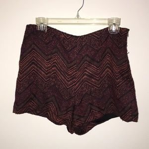 High - Waisted Printed Shorts